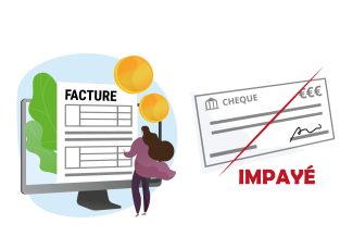 Facture impayée pour rejet de chèque