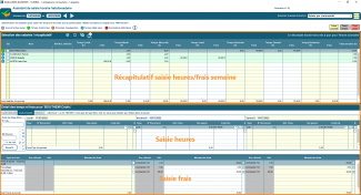 Saisie hebdomadaire groupée des heures et frais
