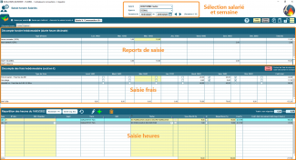 Saisie horaire et des frais à la ligne pour chaque salarié ou matériel