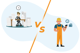 Saisie des temps manuelle vs Saisie des heures et frais avec application "Saisie horaire"