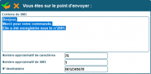 Envoi d'un SMS depuis Codial